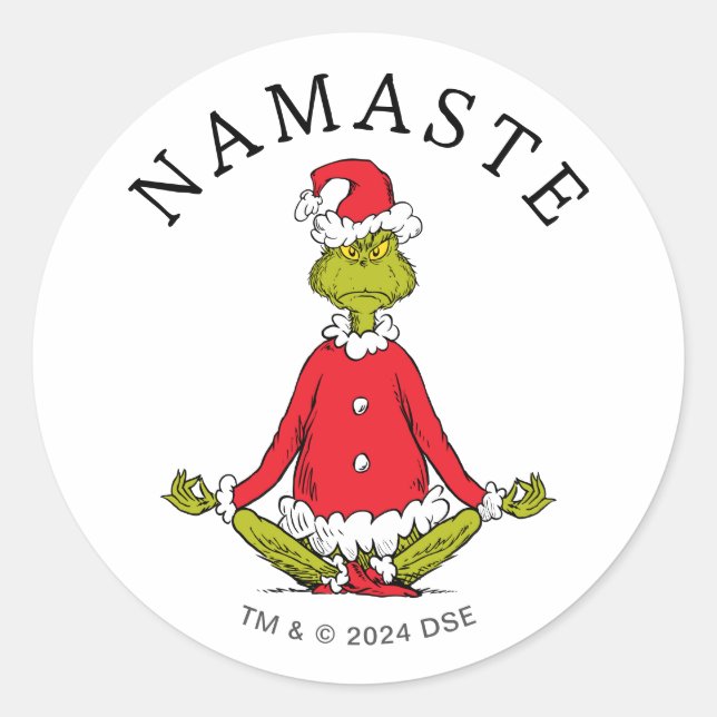 Schnürsenkel | Namaste Santa Claus Runder Aufkleber (Vorderseite)