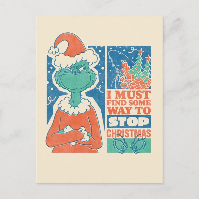Schnürsenkel | Stopp Christmas Vintag Graphic Postkarte (Vorderseite)