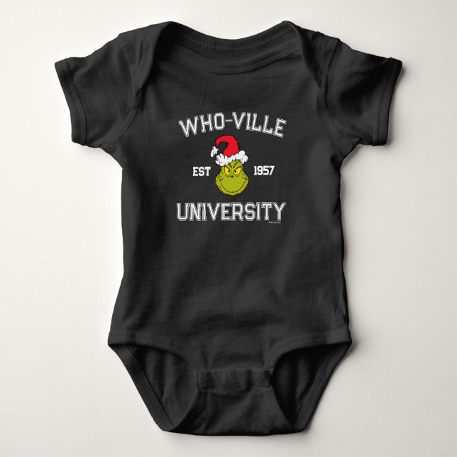 Schnürsenkel | Who-ville University Est 1957 Baby Strampler (Vorderseite)