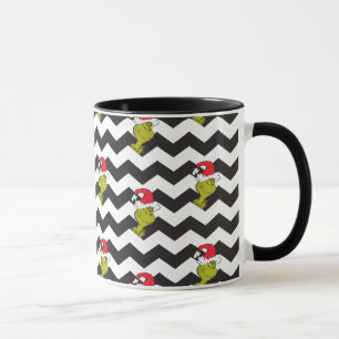 Schnürsenkel Zickzack Schwarz-Weiß-Urlaubsmuster Tasse