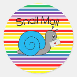 Schnürsticker - Regenbogenstreifen!! Runder Aufkleber
