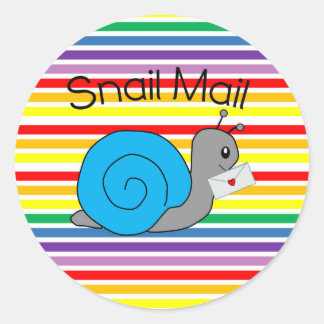 Schnürsticker - Regenbogenstreifen!! Runder Aufkleber