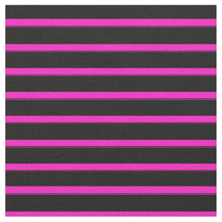 Schockende rosa und schwarze Streifen Stoff