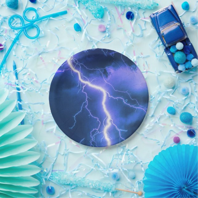 schockierender Blitzschlag Pappteller (Party)