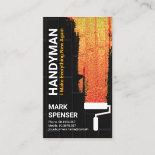 schockierender, leuchtend lackierter Wandhandyman Visitenkarte