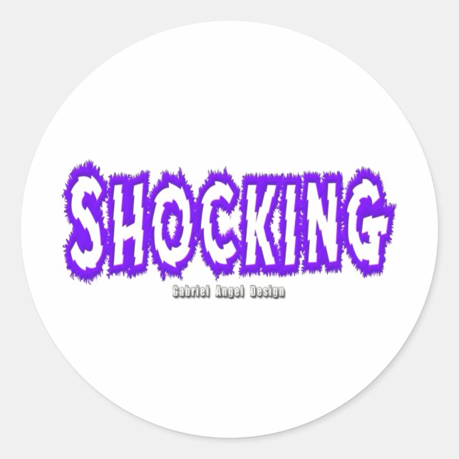 schockierendes Logo Runder Aufkleber (Vorderseite)