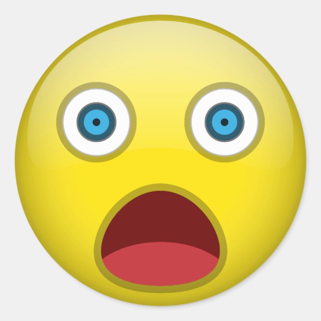 schockiert runder aufkleber (Vorderseite)