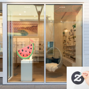 Schockierte Kawaii Watermelon Fensteraufkleber