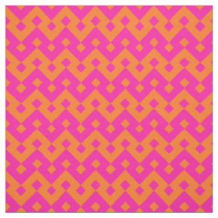 Schockrosa und orange islamisches geometrisches Mu Stoff