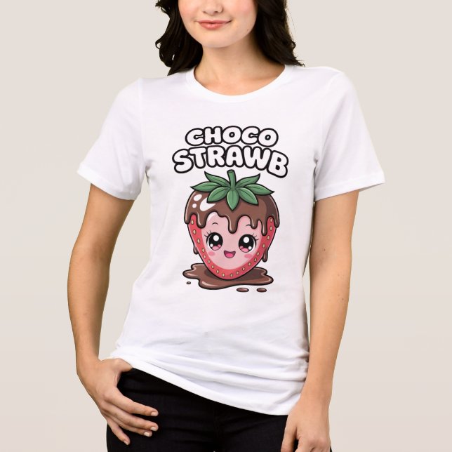 SCHOKO ERDBEER Tri-Blend SHIRT (Vorderseite)