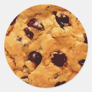 Schokochip-Keks Runder Aufkleber