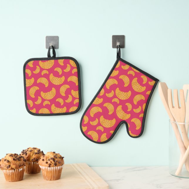 Schokocroissants Ofenhandschuh & Topflappen-Set (Insitu (Hängend))