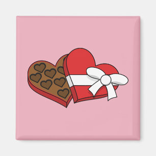 Schokolade am Valentinstag Magnet