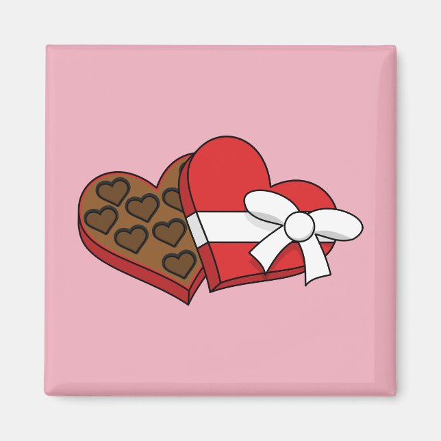 Schokolade am Valentinstag Magnet (Vorne)