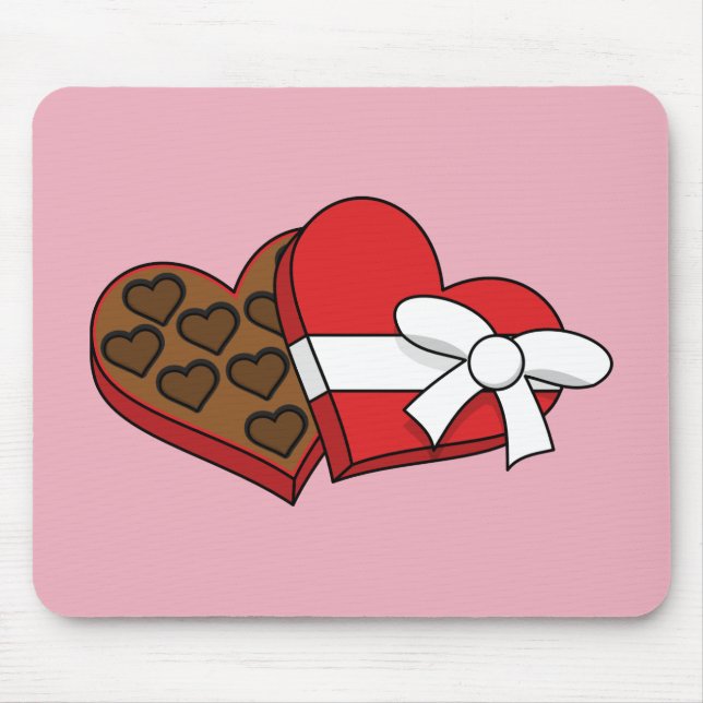 Schokolade am Valentinstag Mousepad (Vorne)
