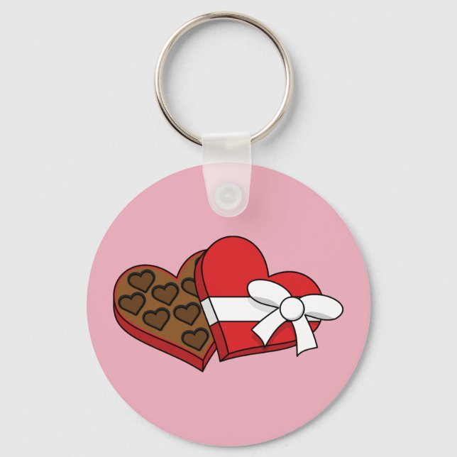 Schokolade am Valentinstag Schlüsselanhänger (Vorderseite)