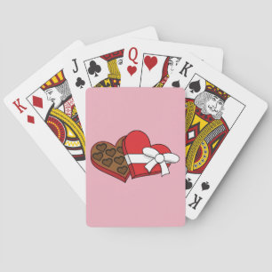 Schokolade am Valentinstag Spielkarten