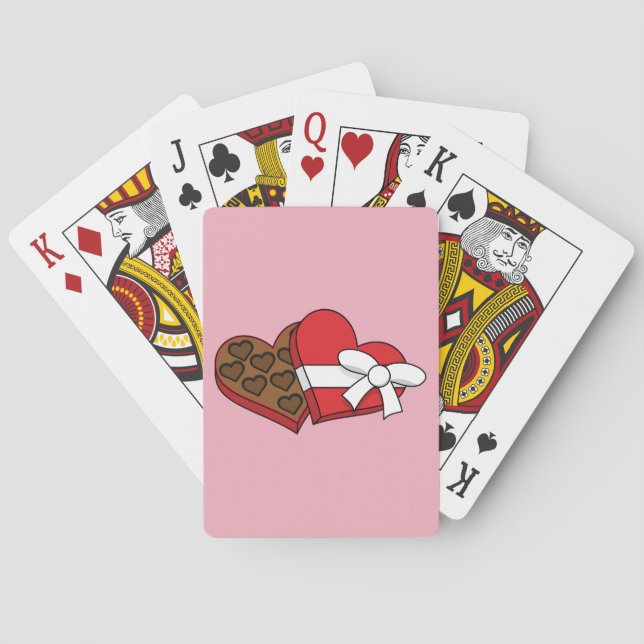 Schokolade am Valentinstag Spielkarten (Rückseite)