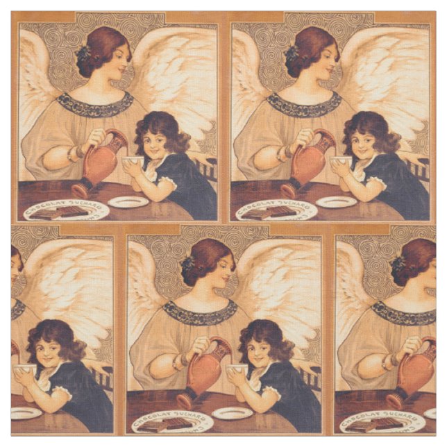 Schokolade Angel Französische Antike Stoff (Muster)