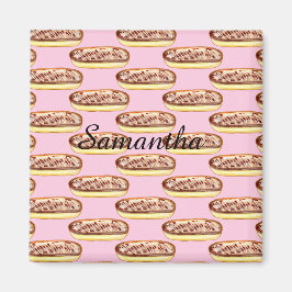 Schokolade Aquarellfarben Eclairs Donuts Magnet