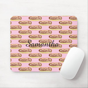 Schokolade Aquarellfarben Eclairs Donuts Mousepad