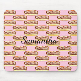 Schokolade Aquarellfarben Eclairs Donuts Mousepad
