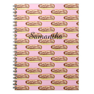 Schokolade Aquarellfarben Eclairs Donuts Notizblock