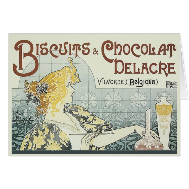 Schokolade Art Nouveau Frau (Vorderseite (Horizontal))