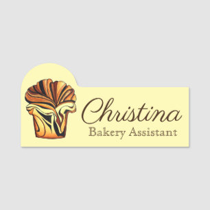 Schokolade Babka Jüdische Bäckerei Brot Slice Food Namensschild