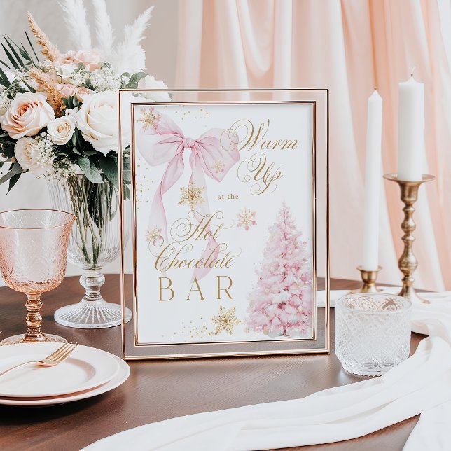 Schokolade Bar Pink Bow Cold Outside Baby Dusche Poster (Von Creator hochgeladen)