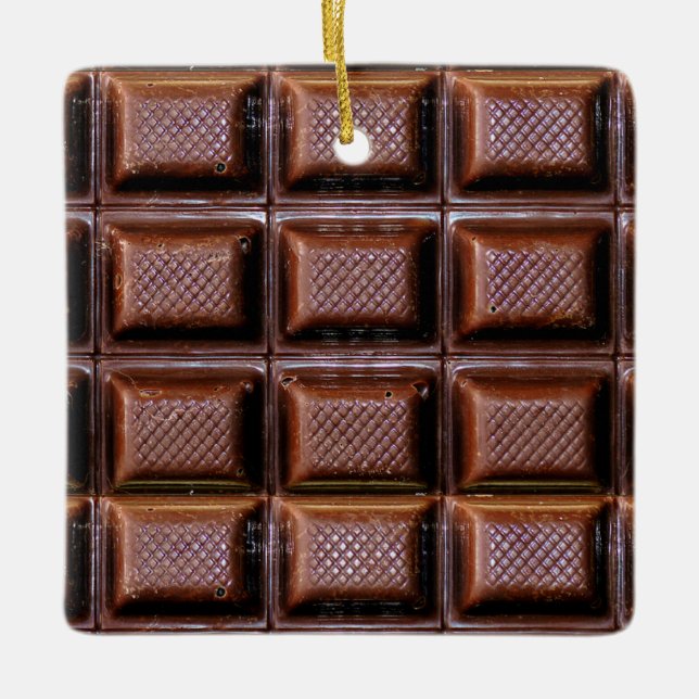 Schokolade Bar Realistisches Essen Weihnachten Keramikornament (Vorderseite)