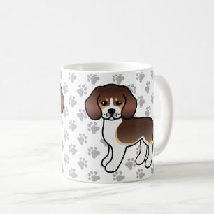 Schokolade Beagle Cartoon Dog & Paws Kaffeetasse