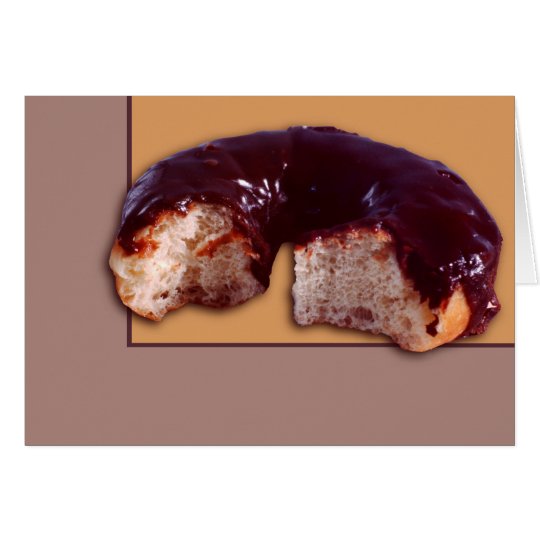 Schokolade bedeckte Krapfen Karte