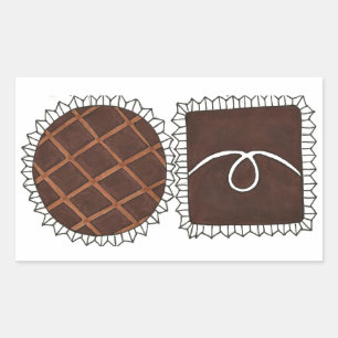 Schokolade Bon Bon Valentine's Day Candy Rechteckiger Aufkleber