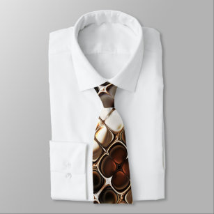 Schokolade Braun Elfenbeincreme Einzigartige Abstr Krawatte