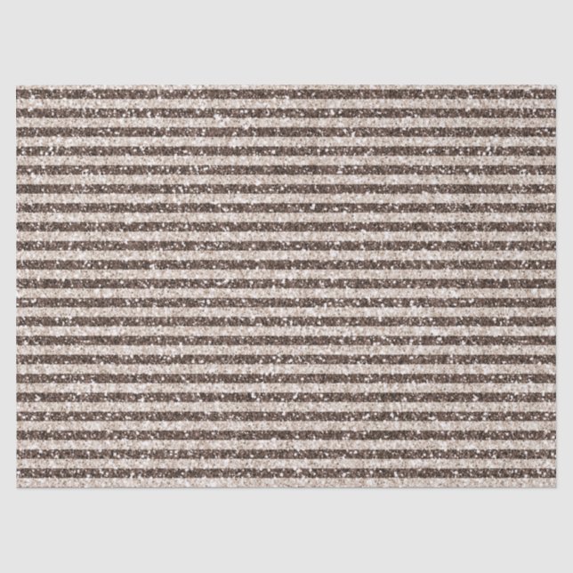 Schokolade Braun Glitzer Sparkeln Streifen Seidenpapier (Vorderseite)
