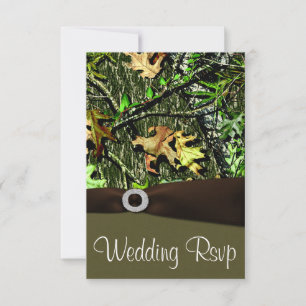 Schokolade Braun Jagen Camouflage Hochzeitskarte RSVP Karte