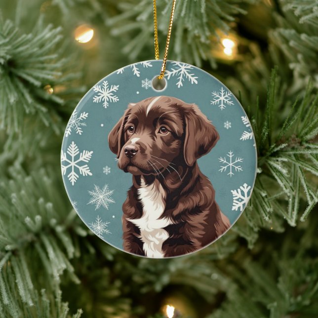 Schokolade Braun Labrador Ornament (Baum)
