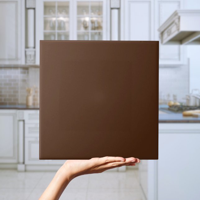 Schokolade Braune, feste Farbtafel Fliese (Chocolate Brown Solid Colour Tile)