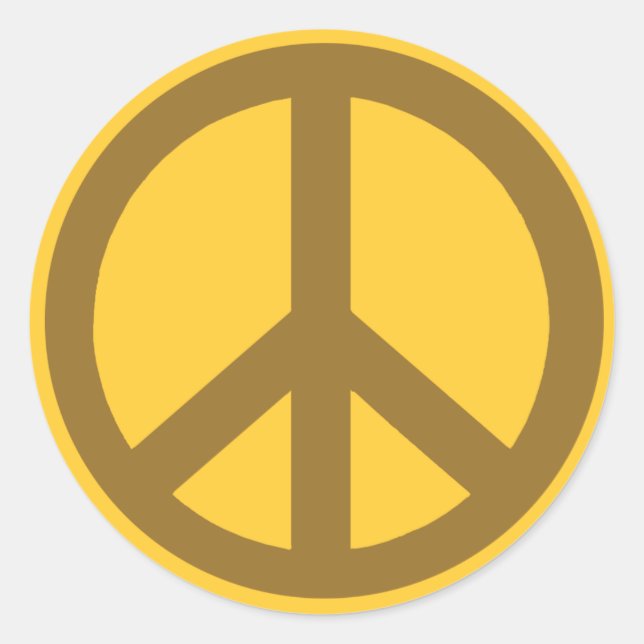 Schokolade Braune Friedenssymbol Runder Aufkleber (Vorderseite)