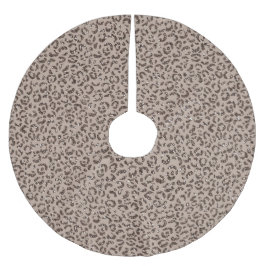 Schokolade Braune Mocha Cream Leopard Glitzer Polyester Weihnachtsbaumdecke