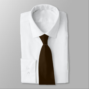 Schokolade Braune verborgene Initialen Solid Color Krawatte