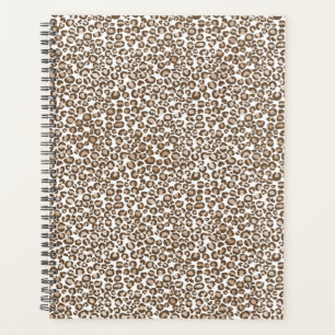 Schokolade Brauner Leopard Print Planer