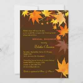 Schokolade Brawn Fall Maple Brautparty Einladung