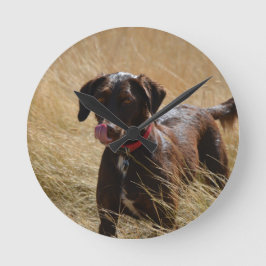 Schokolade Brawn Labrador Retriever Runde Wanduhr