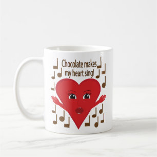 "Schokolade bringt mein Herz zum Singen!" Singende Kaffeetasse