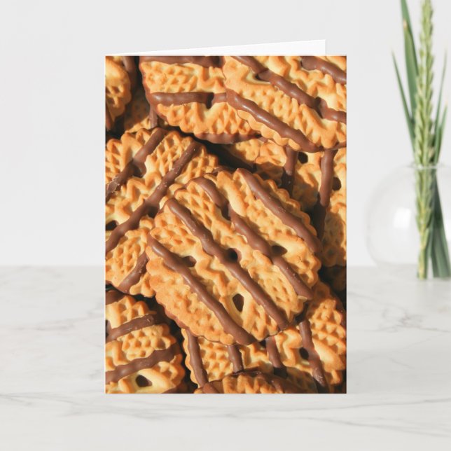 Schokolade Brotkekse Grußkarte Karte (Vorderseite)