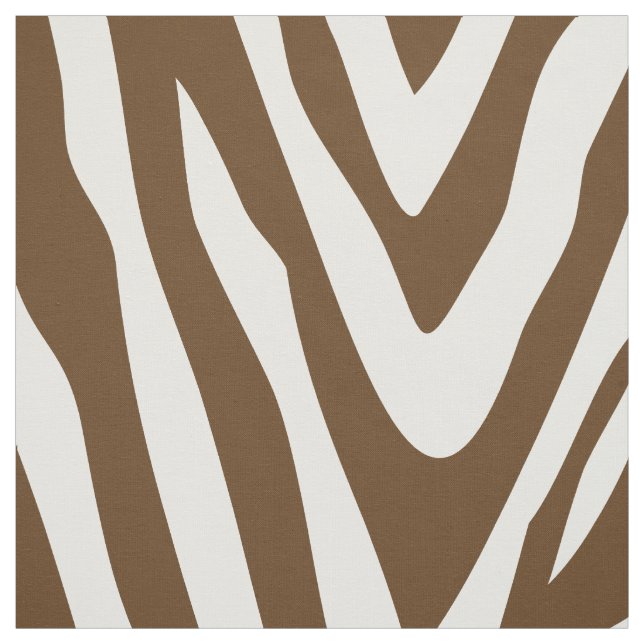 Schokolade Brown Zebra Print Large Scale Stoff (Muster)