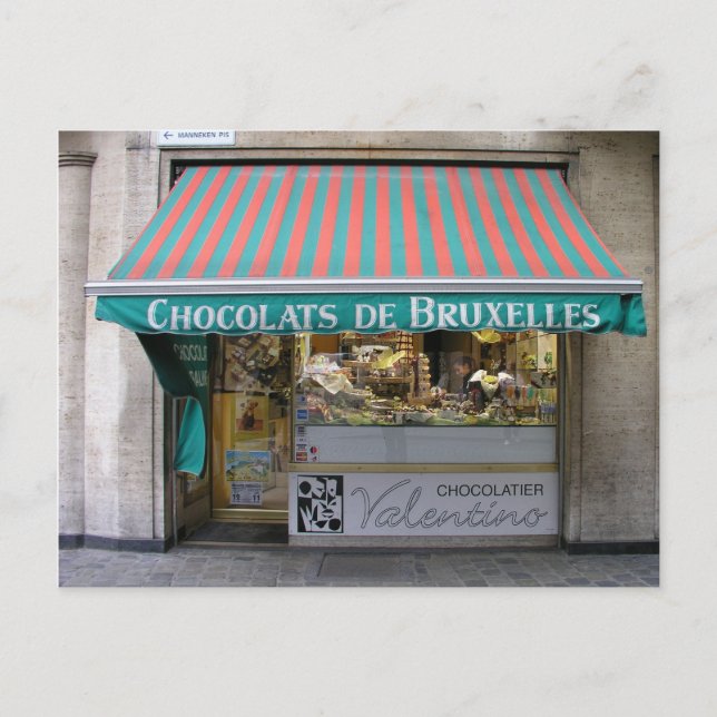Schokolade, Brüssel, Belgien Postkarte (Vorderseite)
