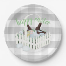 Schokolade Bunnies Eier Grau Osterplatten